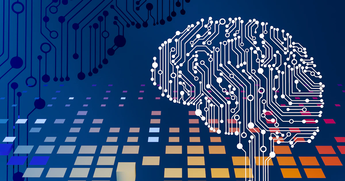 AI-enhanced virtual assistant workflow with circuit-brain concept
